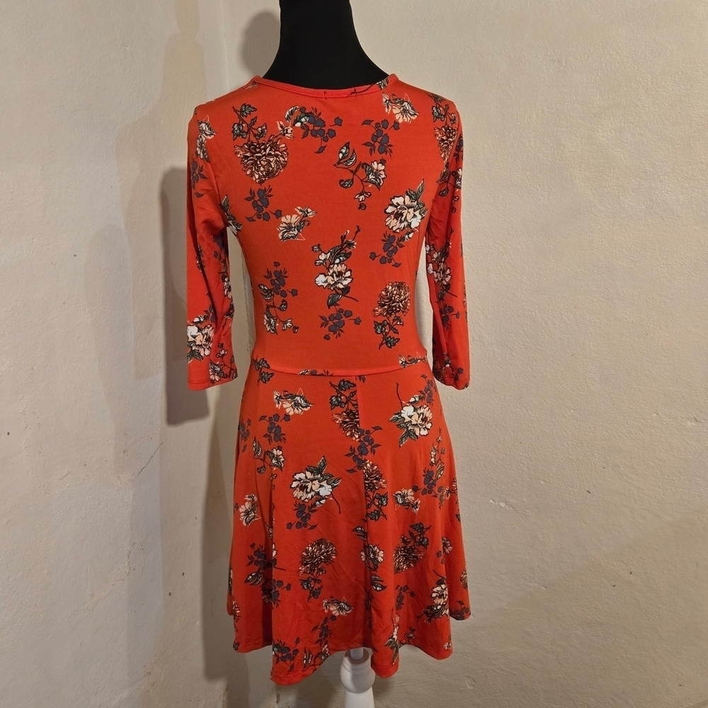 Rue21 Red Floral Long Sleeve Dress - Picture 2 of 6